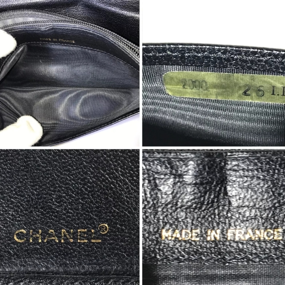 CHANEL WALLET LONG WALLET LEATHER CC LOGO BLACK - Picture 9 of 12